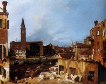Patio de canteros Canaletto Pinturas al óleo
